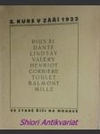 KURS 2 v září 1922 / Pius XI. / Dante / Lindsay / Valéry / Henriot / Corbiére / Toulet / Balmont / Mille - náhled