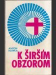 K širším obzorom (malý formát) - náhled