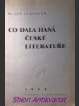 Co dala haná české literatuře - springer jan - náhled