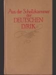 Aus der Schatzkammer der Deutschen Lyrik - náhled