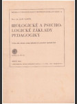Biologické a psychologické základy pedagogiky - náhled