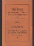 Věstník královské české společnosti nauk; ročník 1924 - náhled