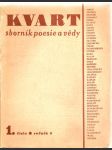 Kvart - sborník poesie a vědy ročník 4. - 5  sv. - náhled