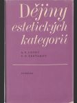 Dějiny estetických kategorií - náhled