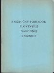 Knižný poriadok národnej knižnice - náhled
