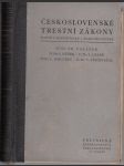 Československé trestní zákony - platné v zemích české a moravskoslezské - náhled