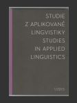 Studie z aplikované lingvistiky  1/2013 - náhled
