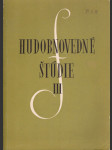 Hudobnovedné štúdie iii - náhled