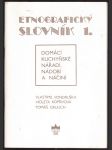 Etnografický slovník 1. vondruška vlastimil, kopřivová violeta, - náhled