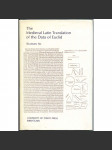 The Medieval Latin Translation of the Data of Euclid [Eukleidés; Euklides; Euklid; matematika; geometrie; dějiny vědy] - náhled