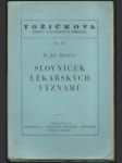 Slovníček lékařských významů - náhled