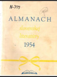 Almanach slovenskej literatúry 1954 - náhled