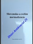 Slovensko a režim normalizácie - kolektiv autorov - náhled