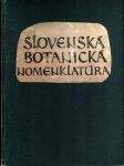 Slovenská botanická nomenklatúra - náhled