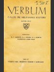Verbum - časopis pre kresťanskú kultúru - náhled